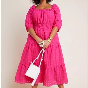 Anthropologie Francesca Tiered Midi Dress, 2X